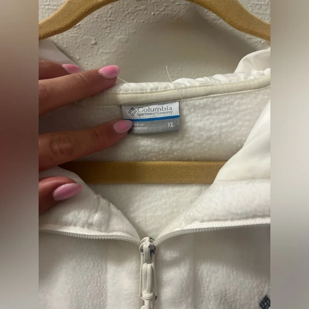 Columbia White Fleece Jacket Benton Springs - Picture 5 of 6